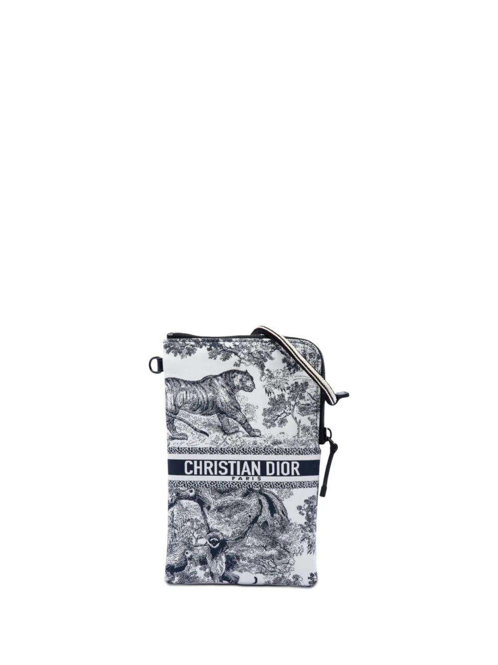 2021 Technical Fabric Embroidered Toile De Jouy DiorTravel Multifunction Pouch Crossbody Bag by Christian Dior Pre-Owned