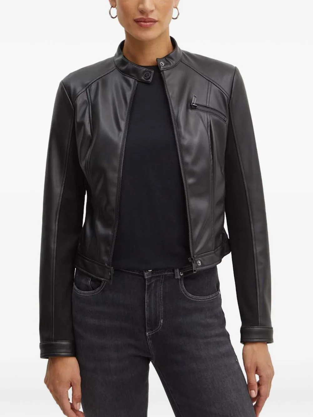 Faux Leather Biker Jacket by GUESS USA