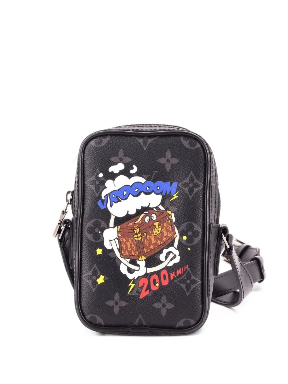 Danube Limited Edition Comic Trunk Printed Monogram Eclipse Canvas PPM Crossbody Bag by Louis Vuitton Pre-Owned