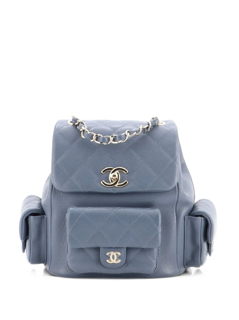 Duma Multipocket Drawstring Quilted Caviar Mini Backpack by CHANEL Pre-Owned