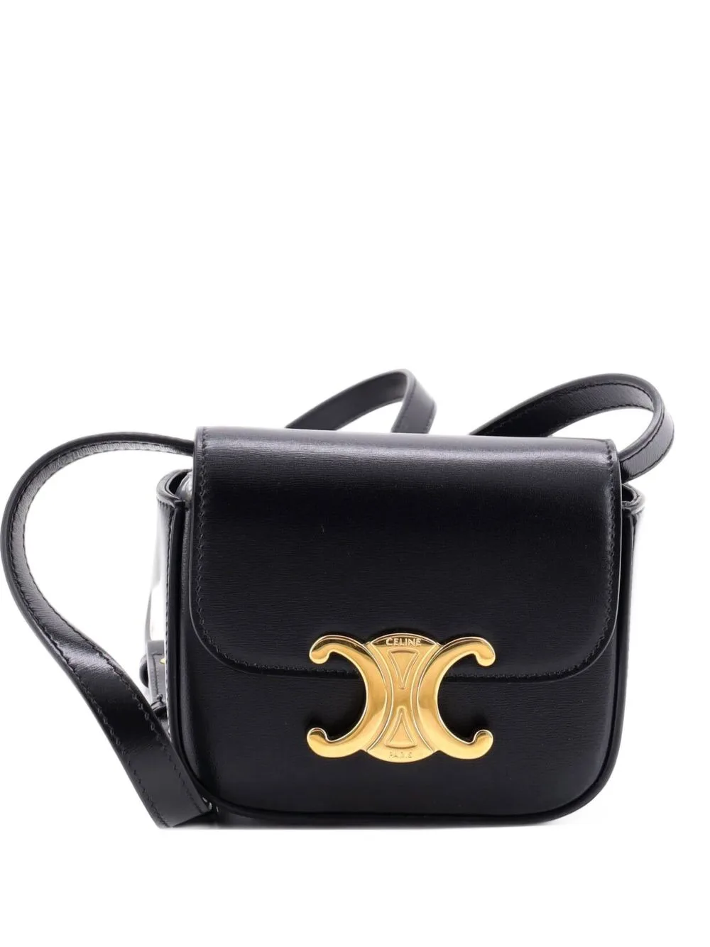 Claude Leather Mini Shoulder Bag by Celine Pre-Owned