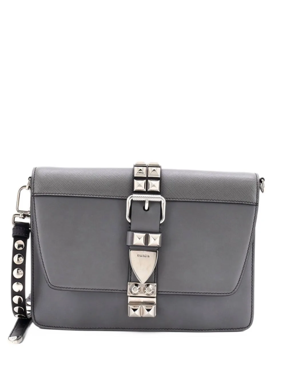 Elektra Shoulder Bag Studded Leather Small Crossbody Bag by Prada Pre-Owned