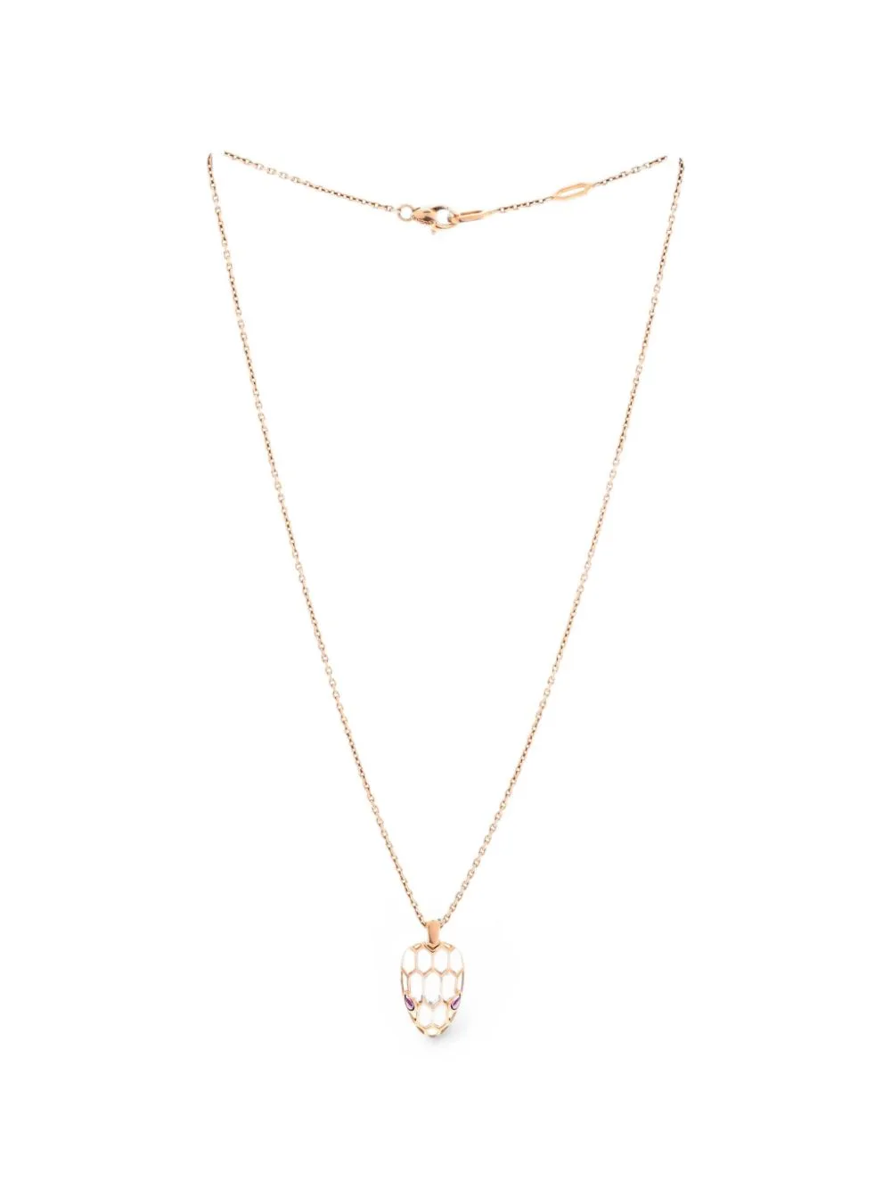 Serpenti Seduttori Pendant 18K Rose Gold with Amethyst Necklace by Bvlgari Pre-Owned