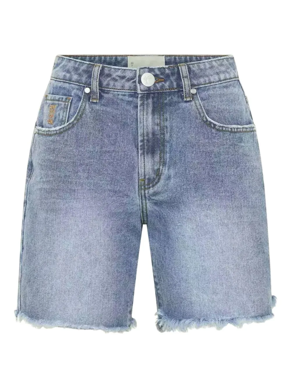 Frayed Distressed Denim Shorts by One Teaspoon