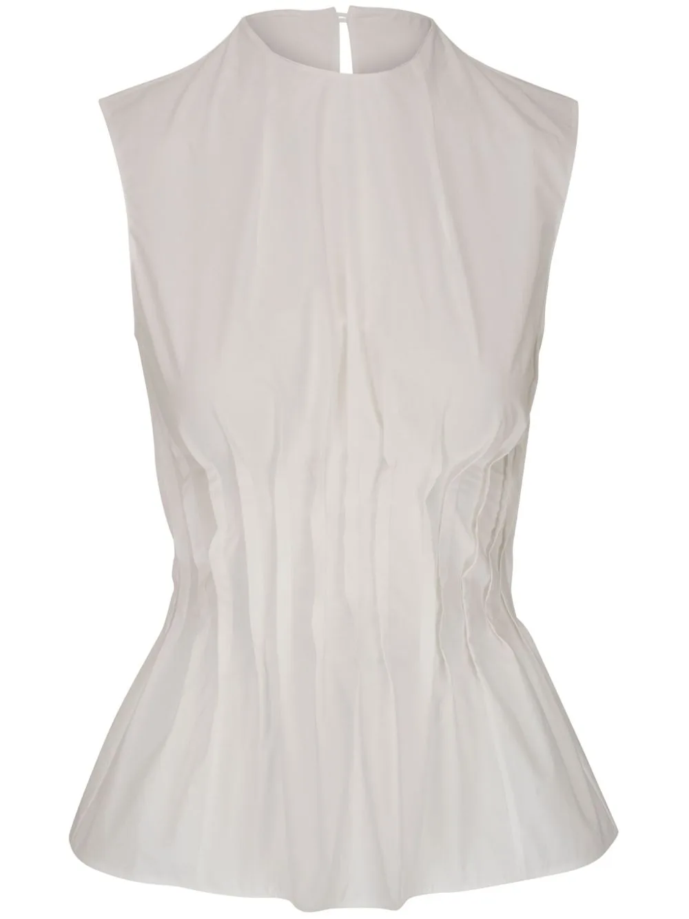 Westin Pleated Cotton-Poplin Top by KHAITE