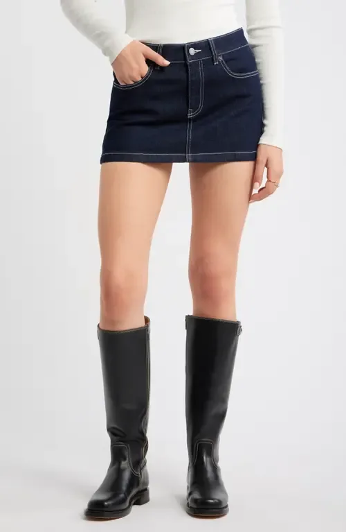 Low Rise Denim Miniskirt by BP.