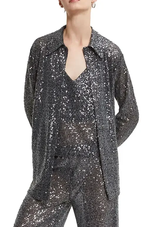 Sequin Embellished Shirt by ottod'Ame