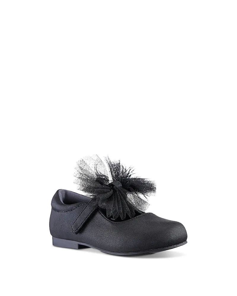 Dressy Mary Jane Tulle Bow Flats by Nina
