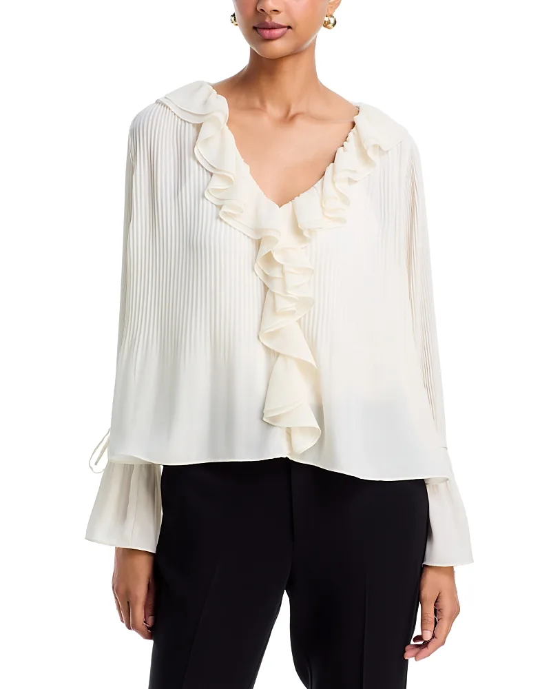 Nixen Ruffled Pleated Top