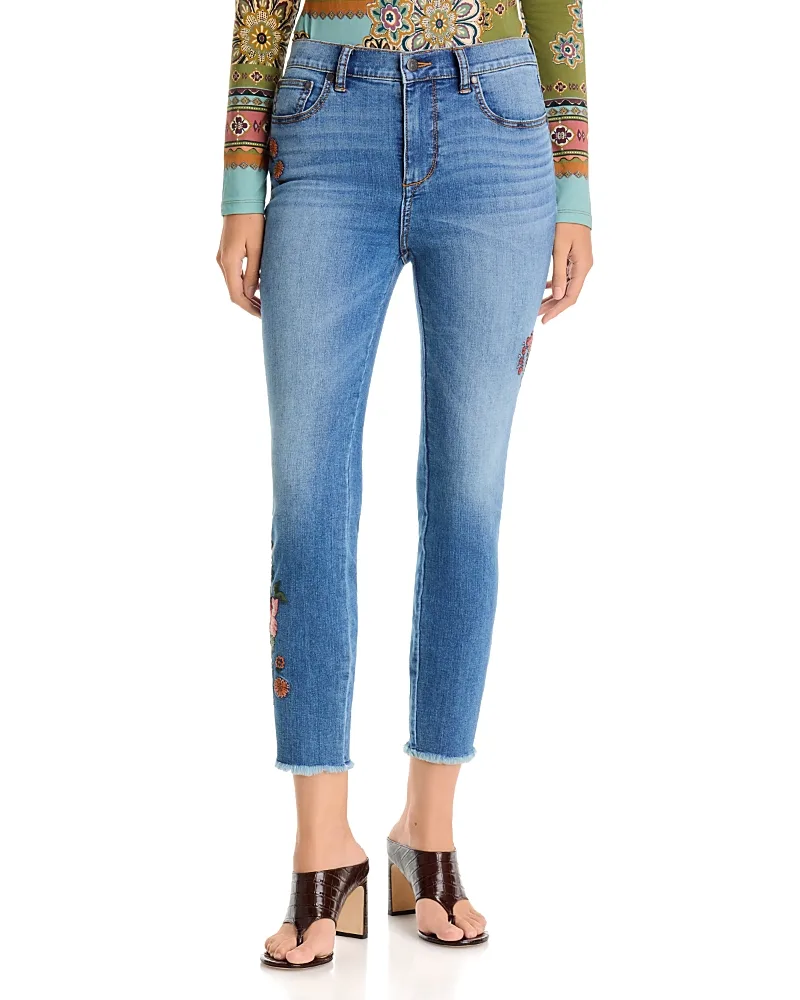 The Cropped Mid Rise Skinny Jeans by Johnny Was