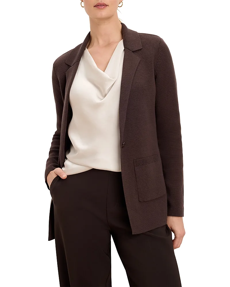 Cotton Blend Knit Blazer by Nic+Zoe