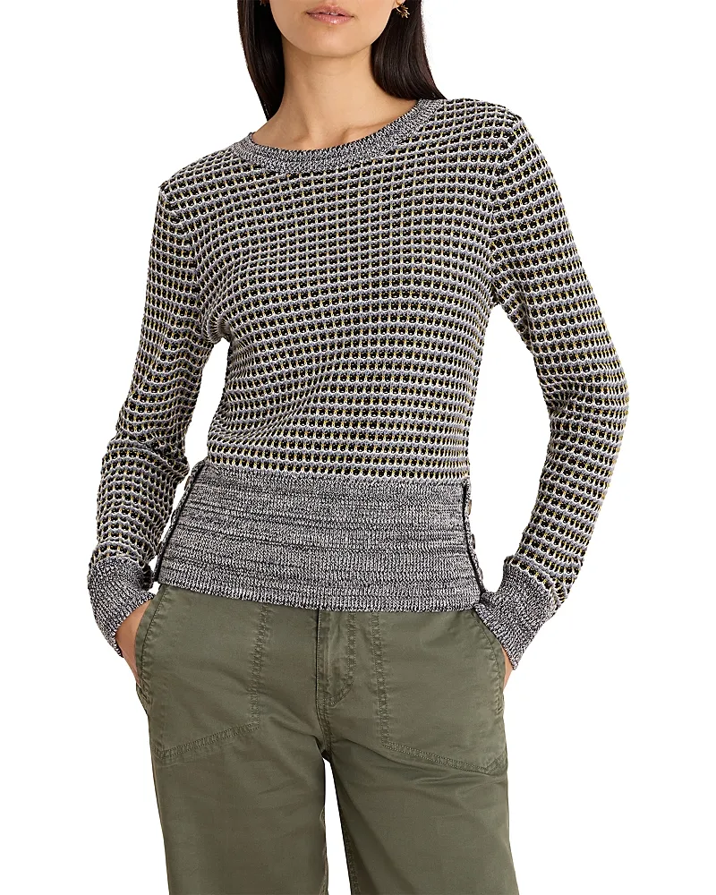 Marled Tuck Round Neck Sweater by Nic+Zoe