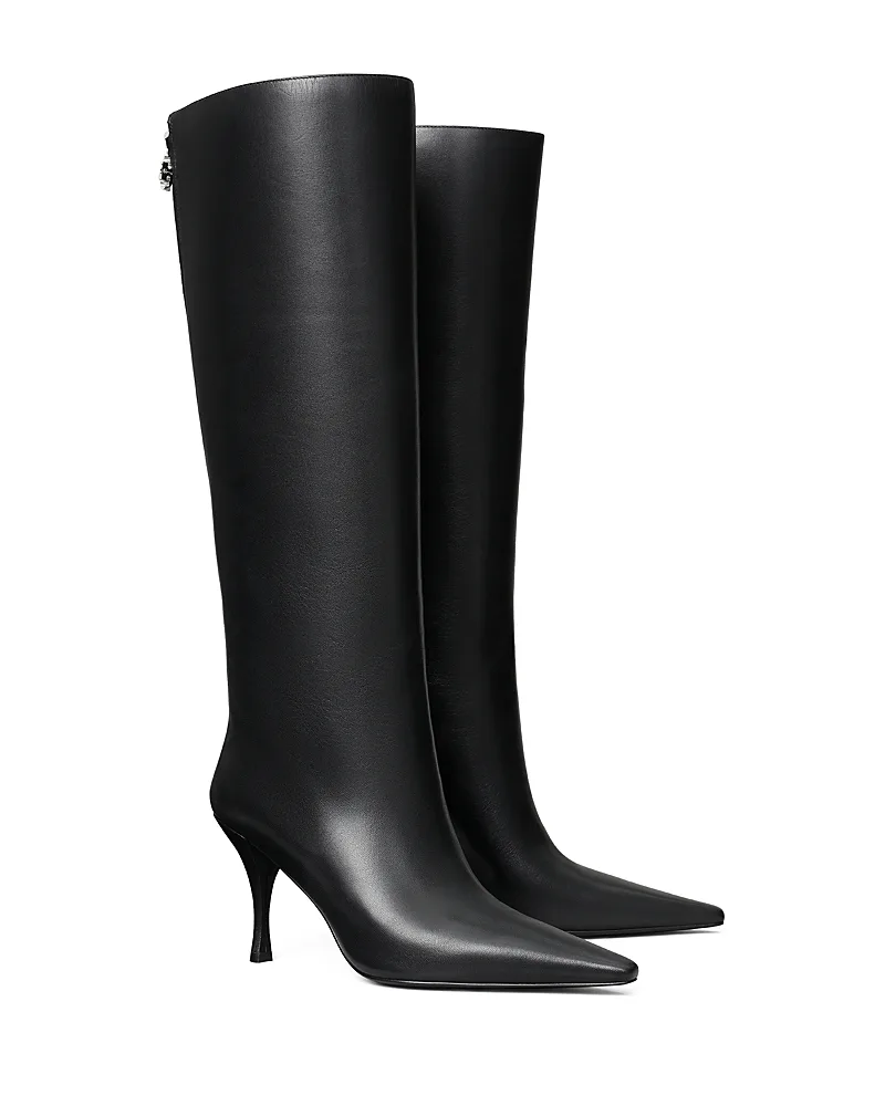 Charlie Leather Knee High Boots by Tory Burch