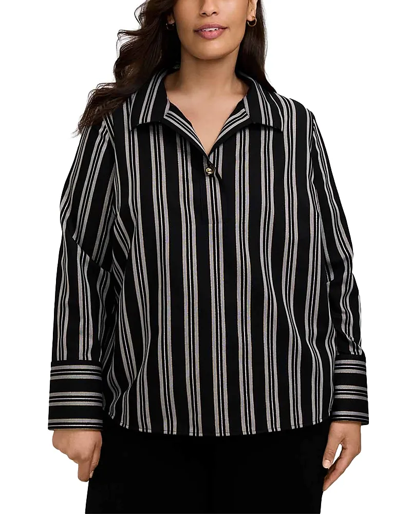 Catalina Lurex Striped Shirt by Foxcroft