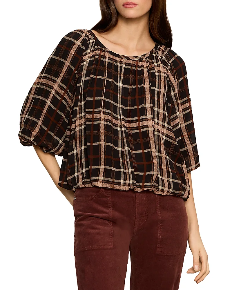 Cloud Nine Plaid Bubble Top