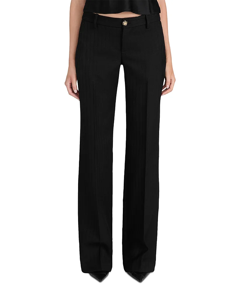 The Low Wool Pinstripe Trousers by FRAME