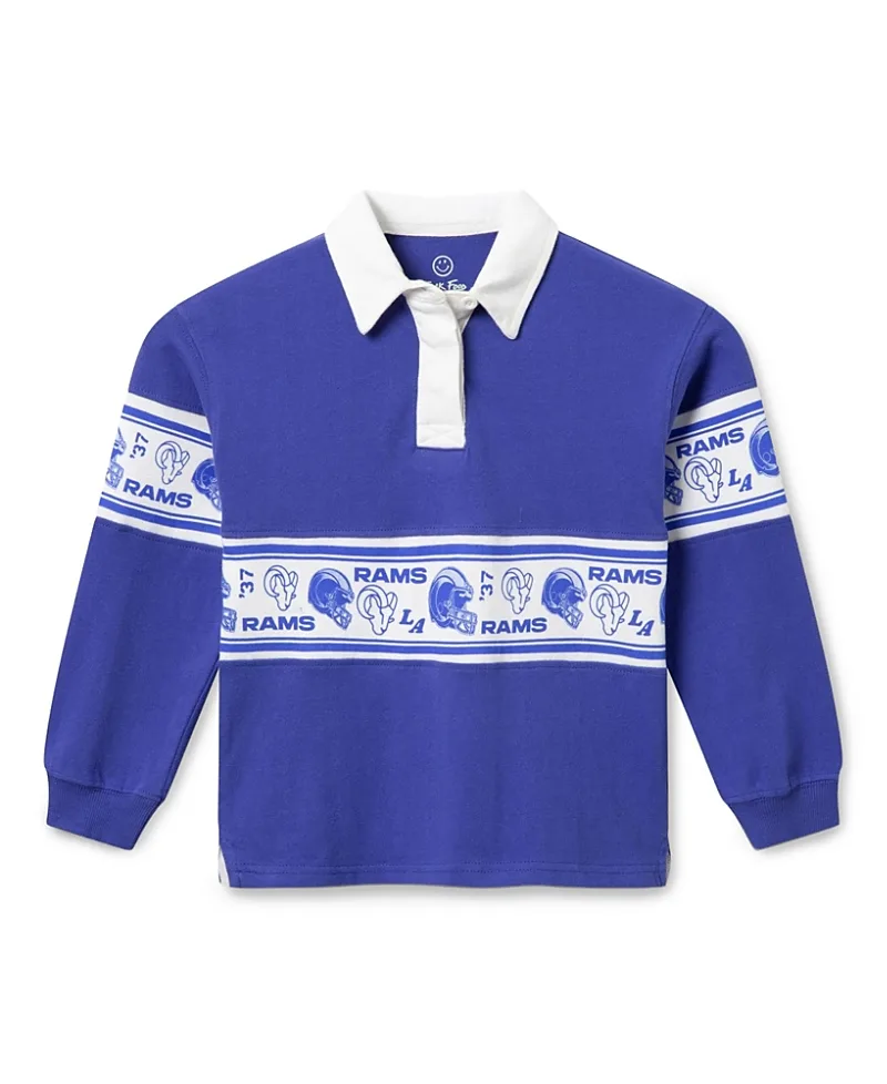 Los Angeles Rams Rugby Long Sleeve Polo by Junk Food