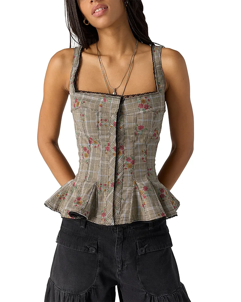 Jolie Corset Peplum Top by Free People