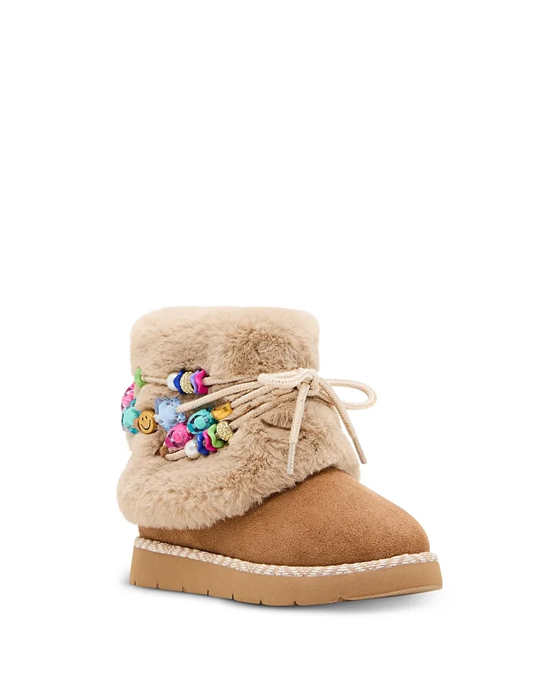Tstarly Faux Shearling Charm Boots by Steve Madden