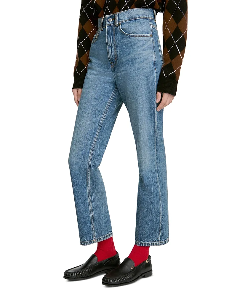 Charmant High Rise Straight Leg Jeans by Sandro