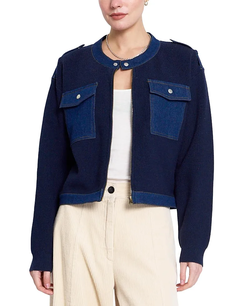 Nash Denim Accent Jacket by Central Park West