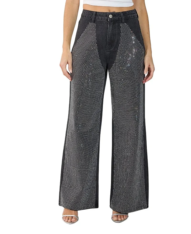 Diamante Chap Jeans by Nasty Gal