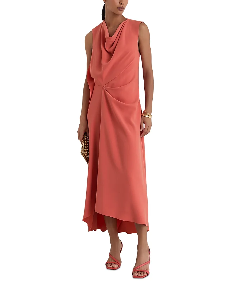 Dorota Draped Midi Dress by Reiss