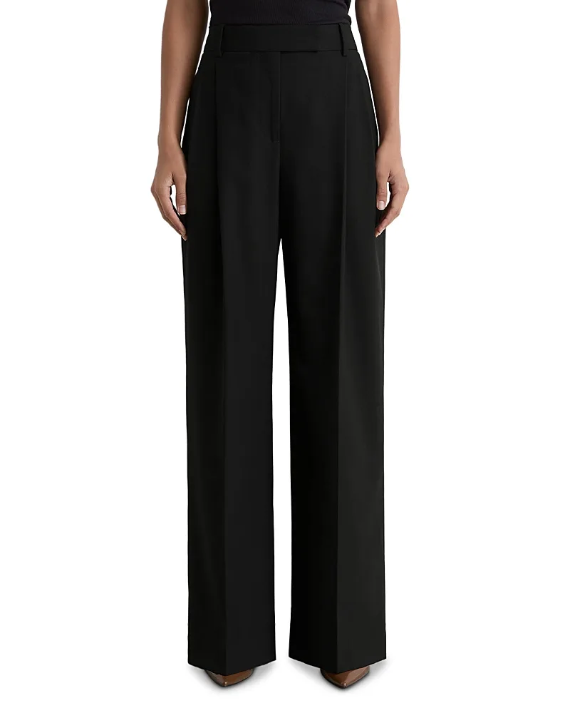 Luna Pleated Wide Leg Pants by Reiss