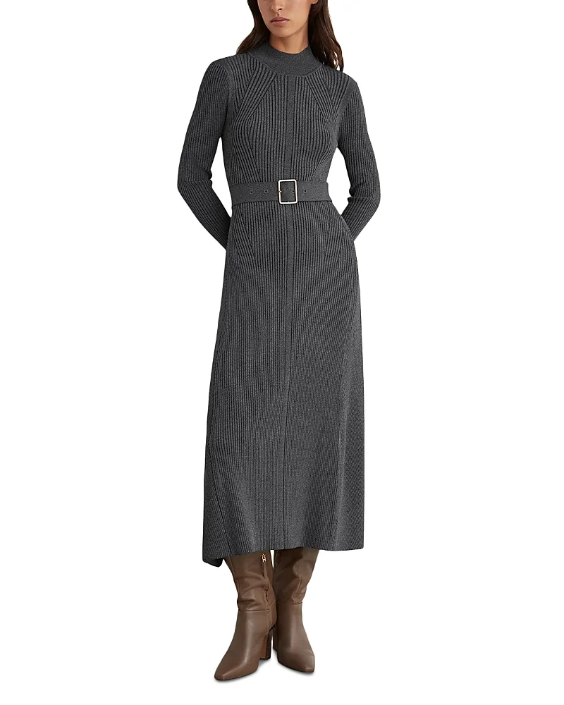 Ella Belted Midi Dress by Reiss