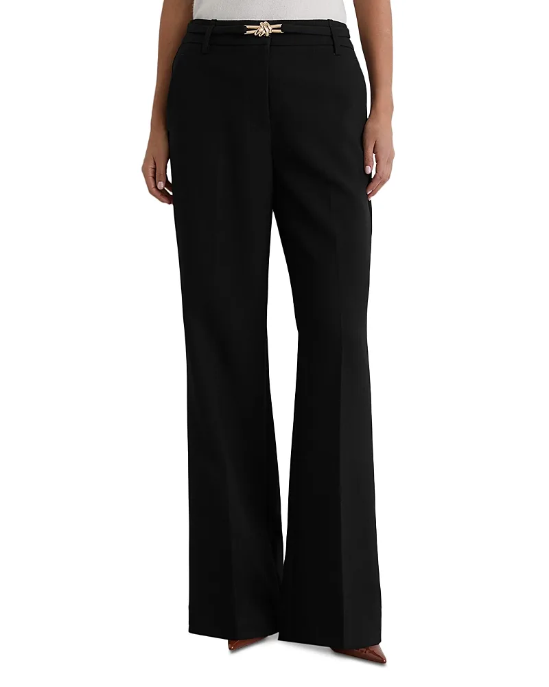 Leona Belted Flare Leg Pants by Reiss
