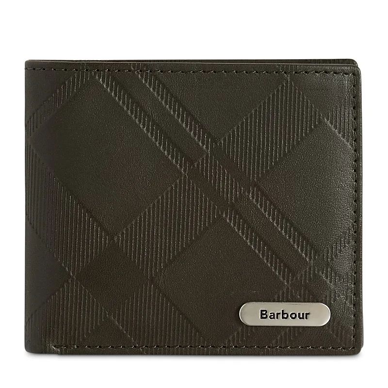 Brunton Tartan Leather Wallet by Barbour