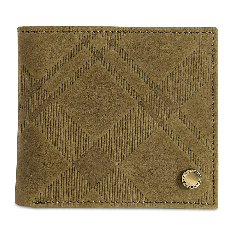 Beith Tartan Nubuck Leather Wallet by Barbour
