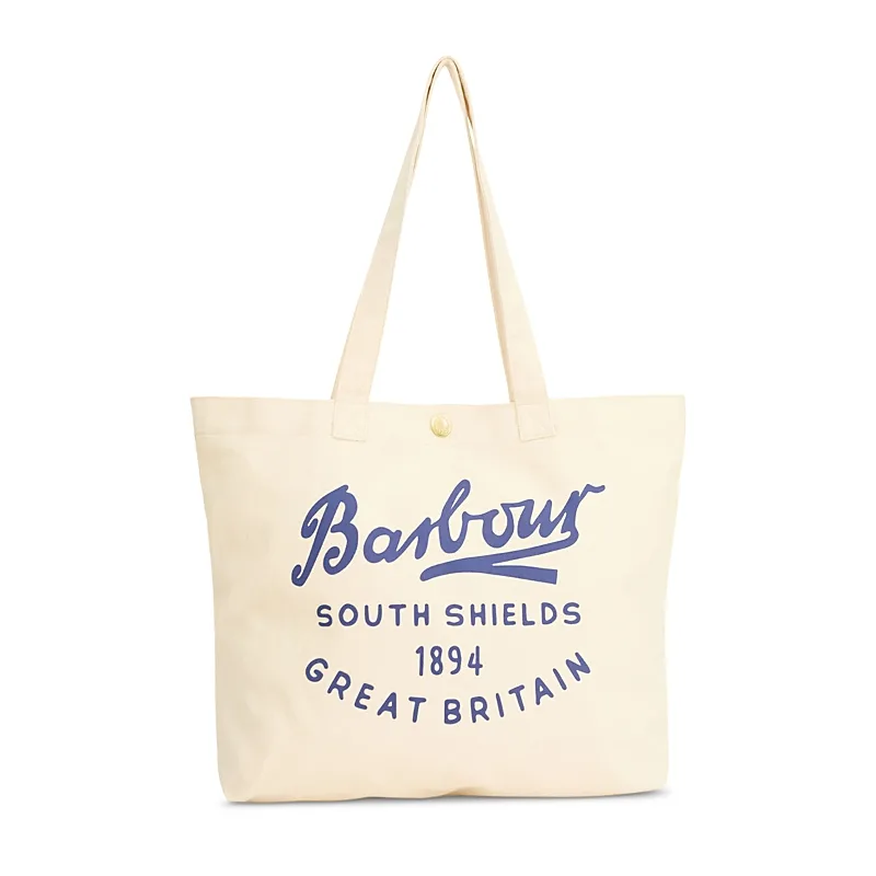 Script Cotton Canvas Tote by Barbour