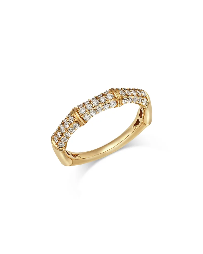 Diamond Pave Ring in 14K Yellow Gold, 0.50 Tcw
