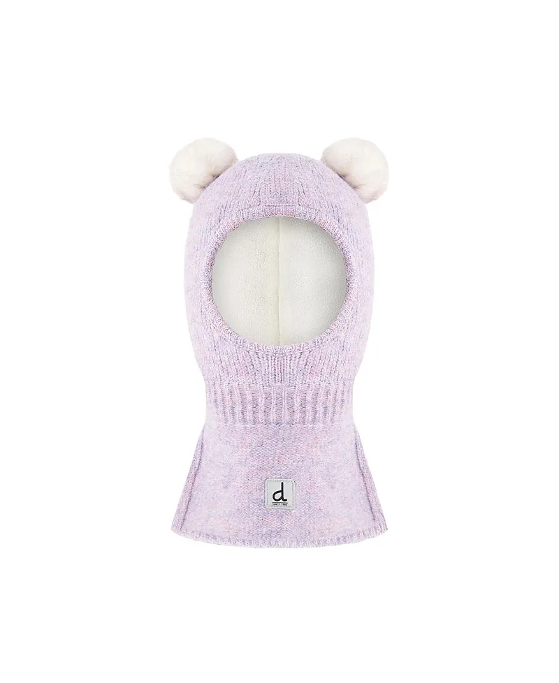 Knit Bear Ears Fleece Lined Balaclava by Deux Par Deux