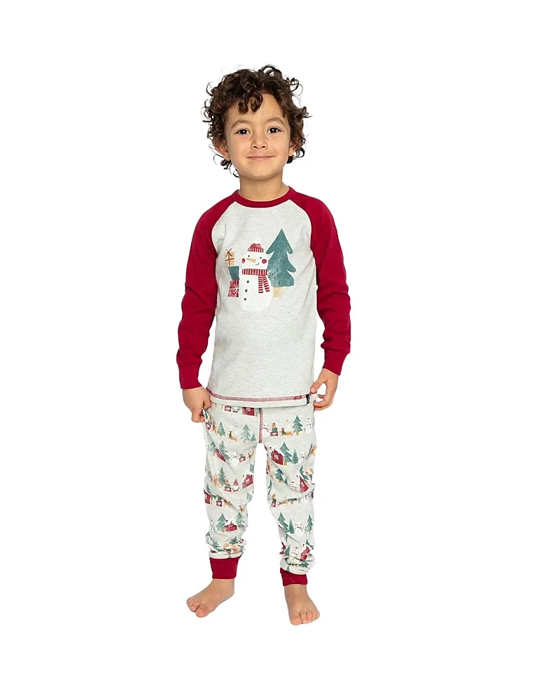 Organic Cotton Christmas Top Pants Two Piece Pajama Set by Deux Par Deux