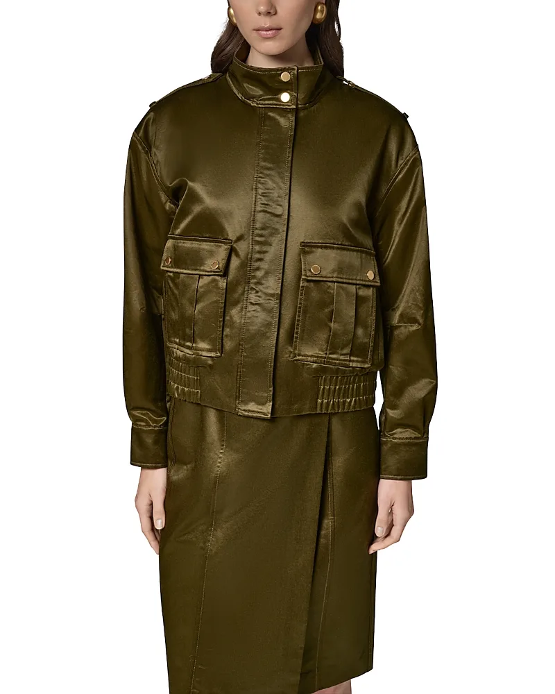 Patch Pocket Bomber Jacket by Donna Karan New York