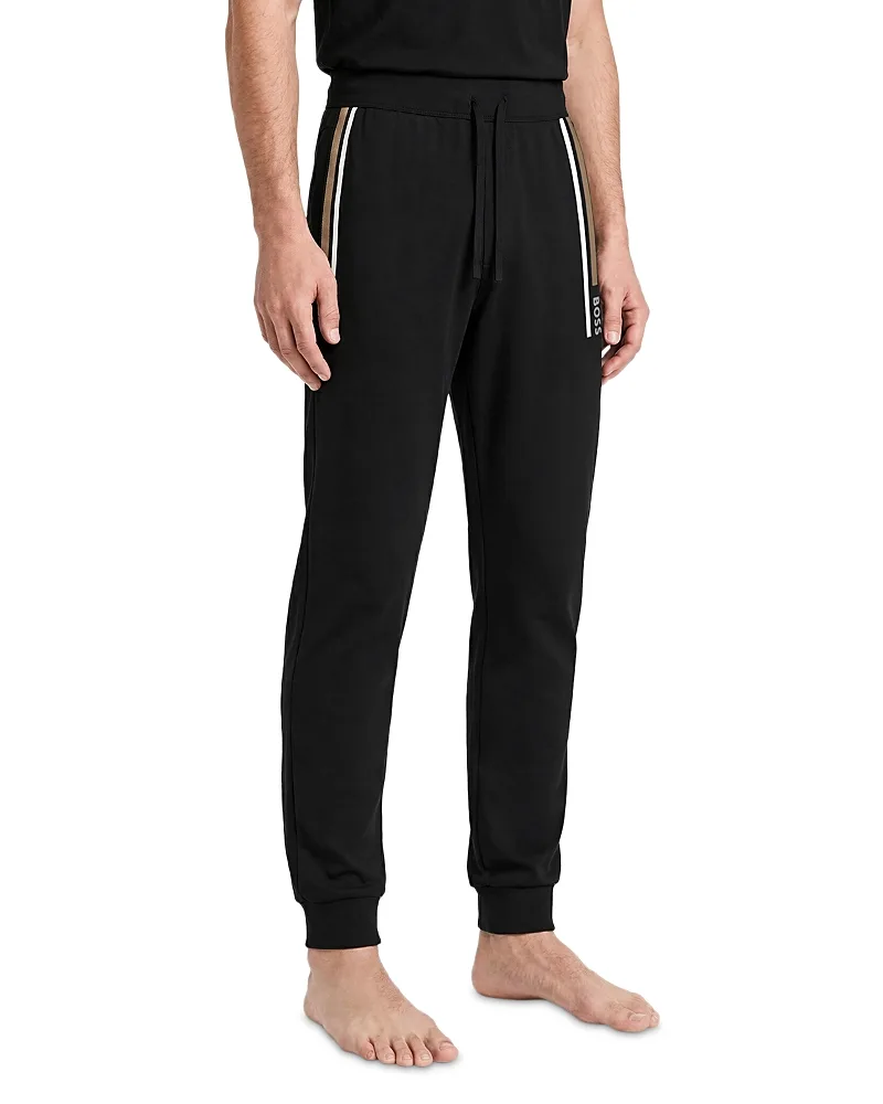 Authentic Cotton Blend Drawstring Stripe Logo Pants by Hugo Boss