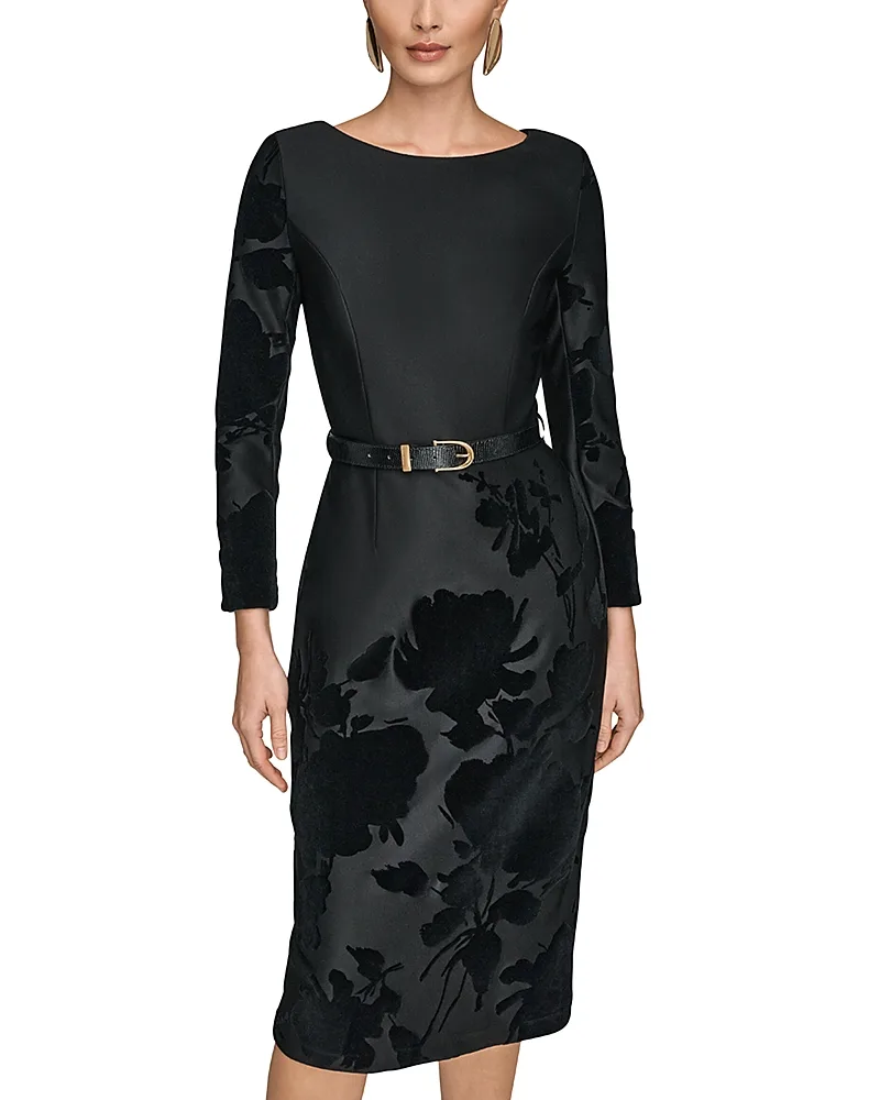 Belted Sheath Dress by Donna Karan New York
