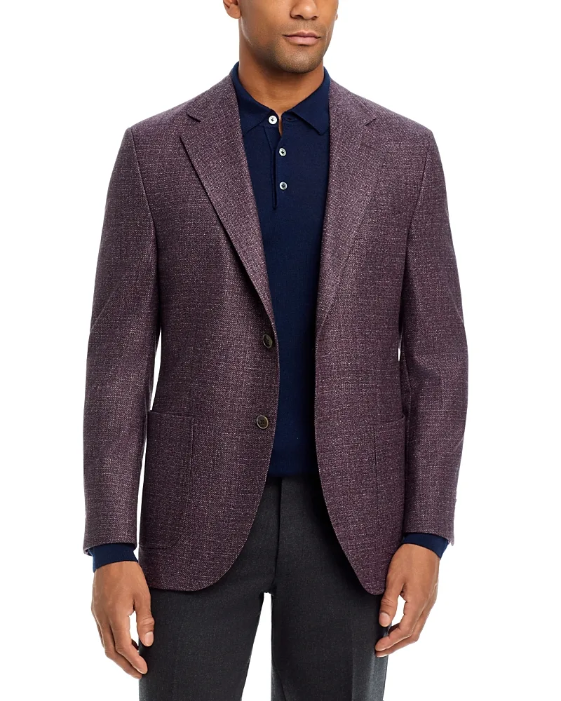 Tailored Fit Hyperlight Melange Textured Solid Sport Coat by Peter Millar