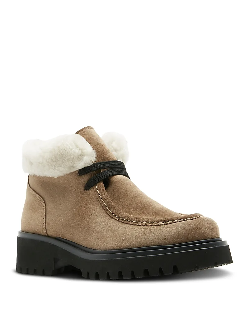 Kinetic Suede & Shearling Ankle Boots by La Canadienne