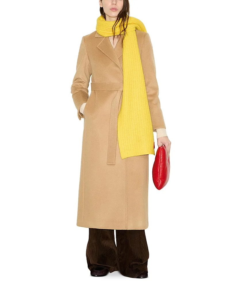 Longrun Wool Double Breasted Belted Coat by Max & co.