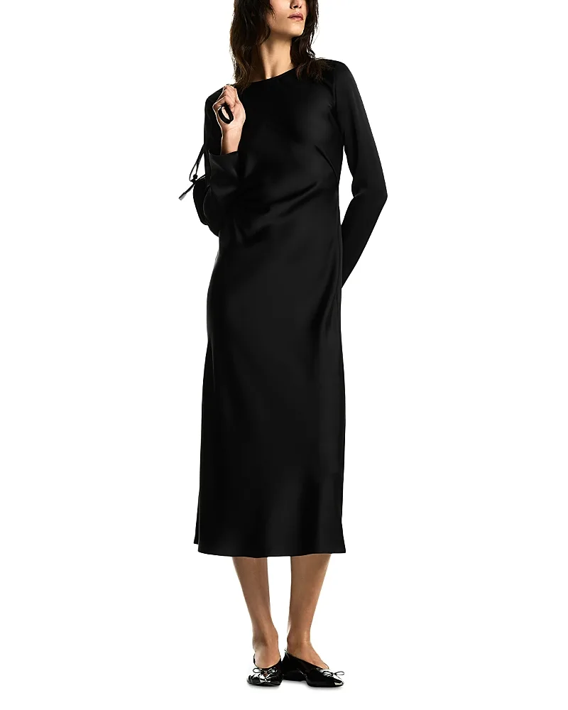Emporio Armani Techno Twill Gathered Waist Dress by Armani