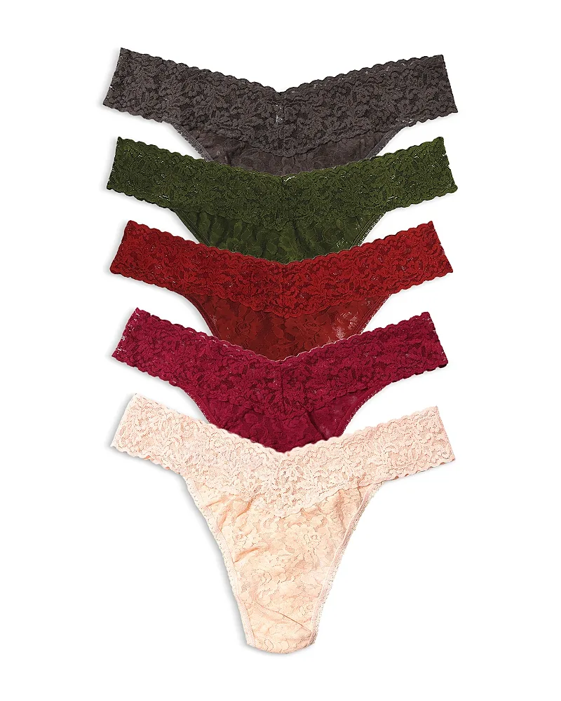 Signature Original-Rise Thongs, Set of 5