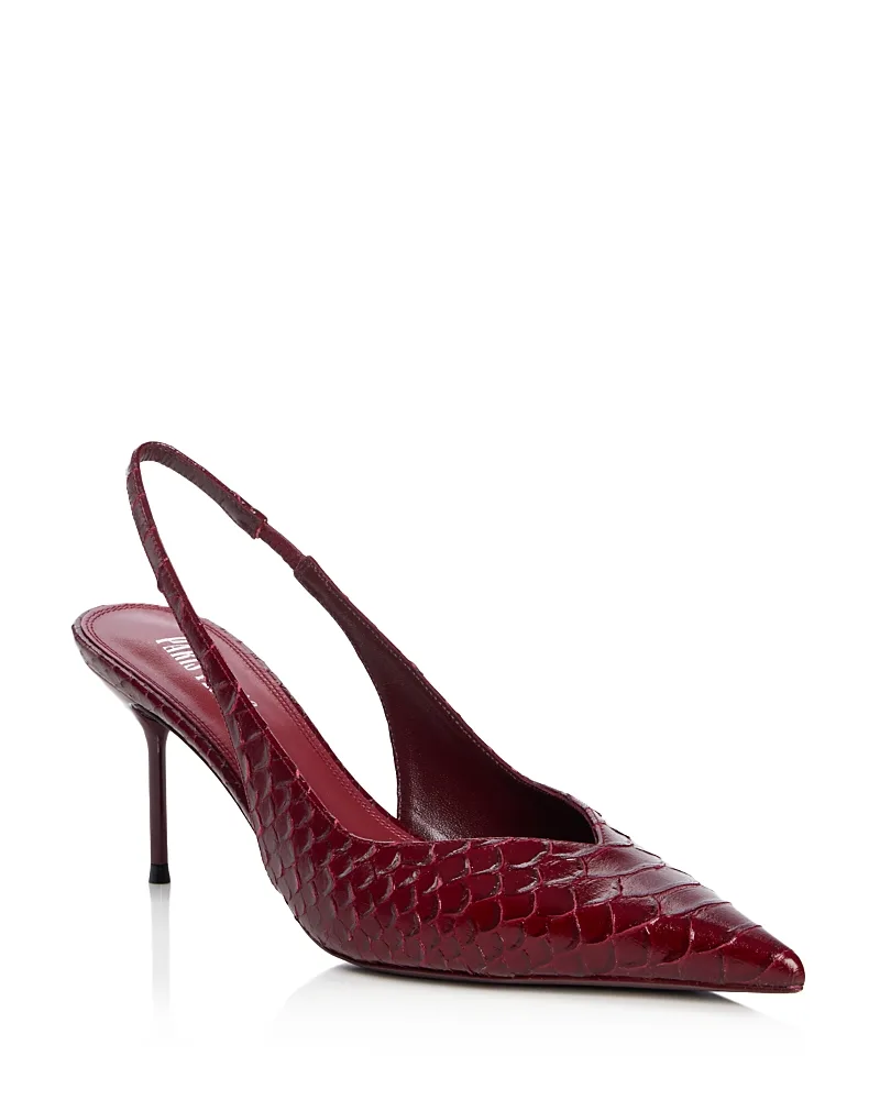 Lidia Croc Embossed Slingback Pumps by Paris Texas