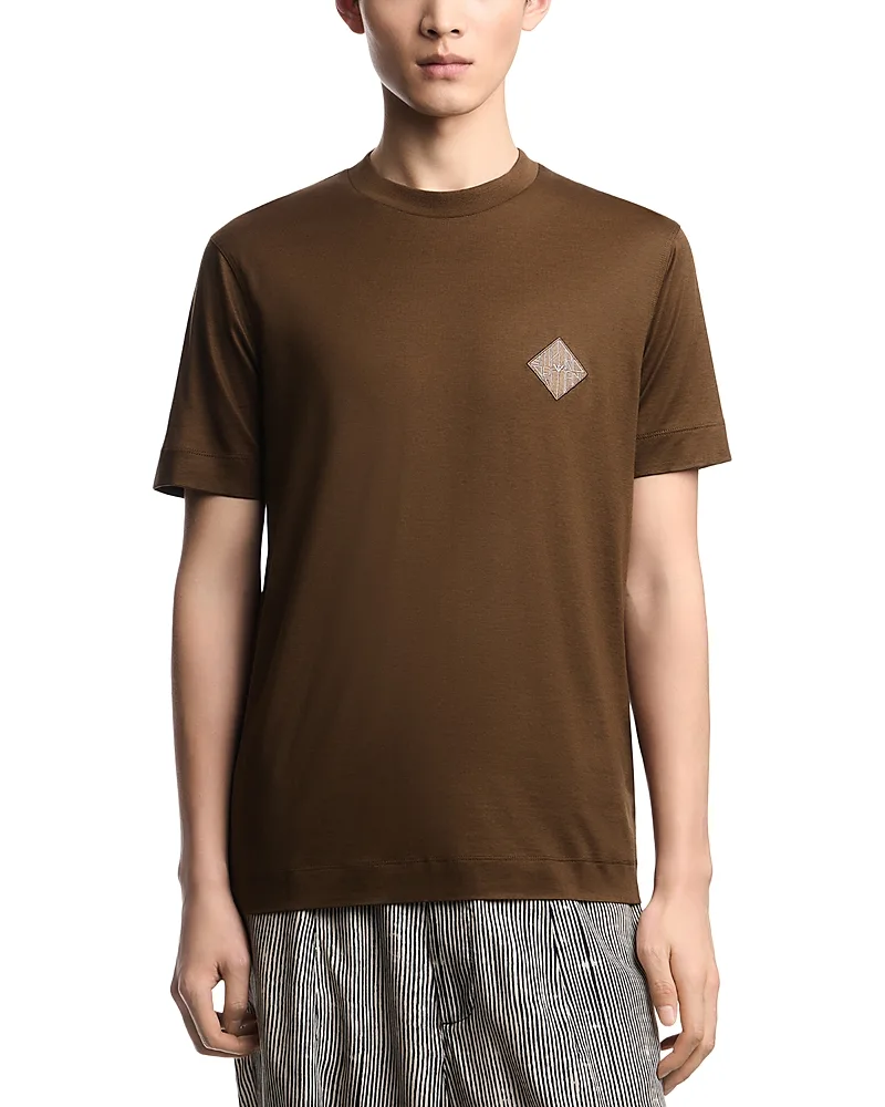 Emporio Armani Regular Fit Crewneck Logo T-Shirt by Armani