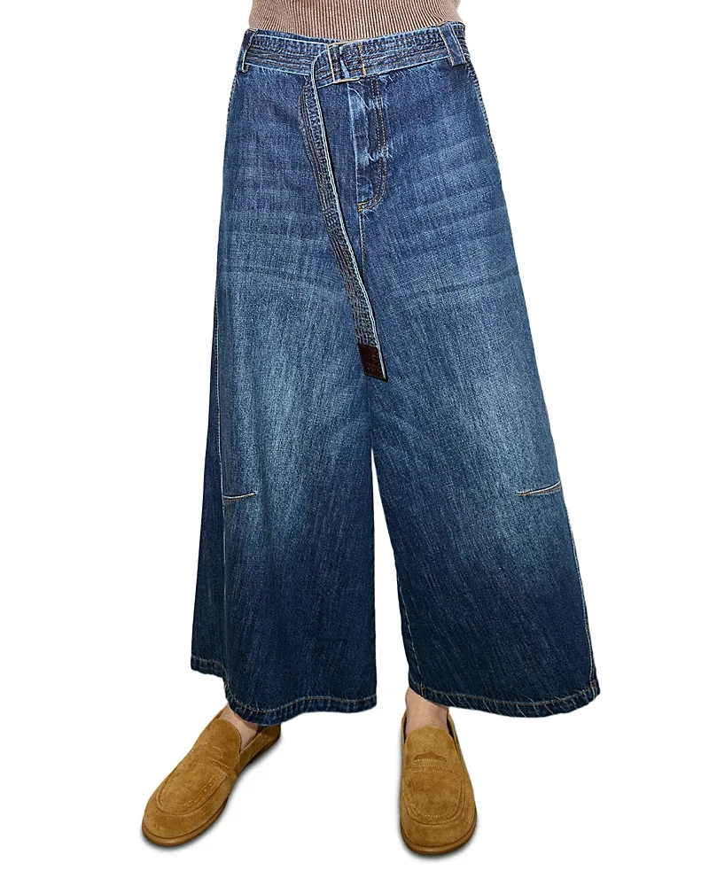 Epoche Mid Rise Belted Wide Leg Jeans by Max & co.
