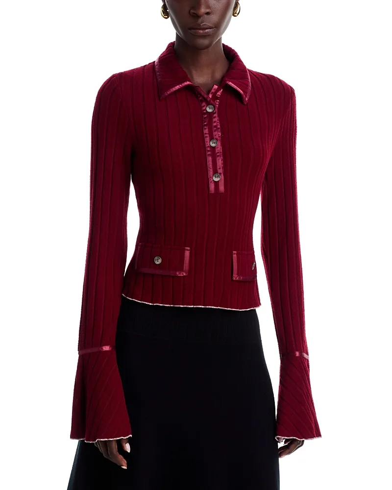Remi Ribbed Button Placket Top by Area
