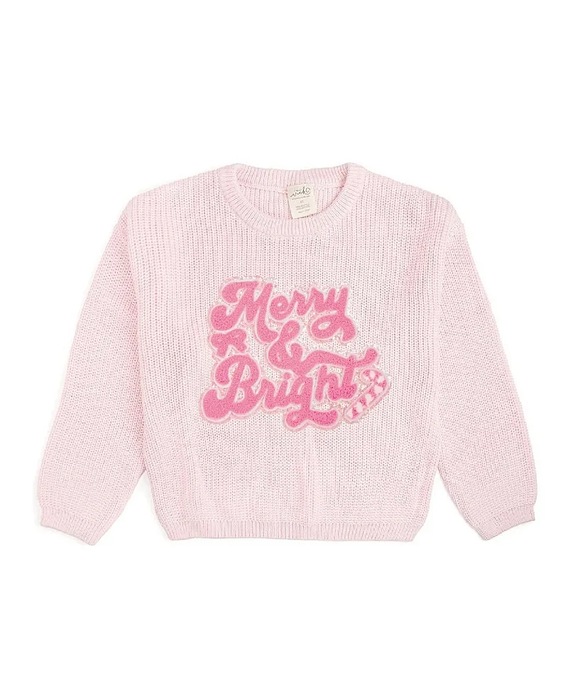 Merry and Bright Patch Christmas Sweater by Sweet Wink
