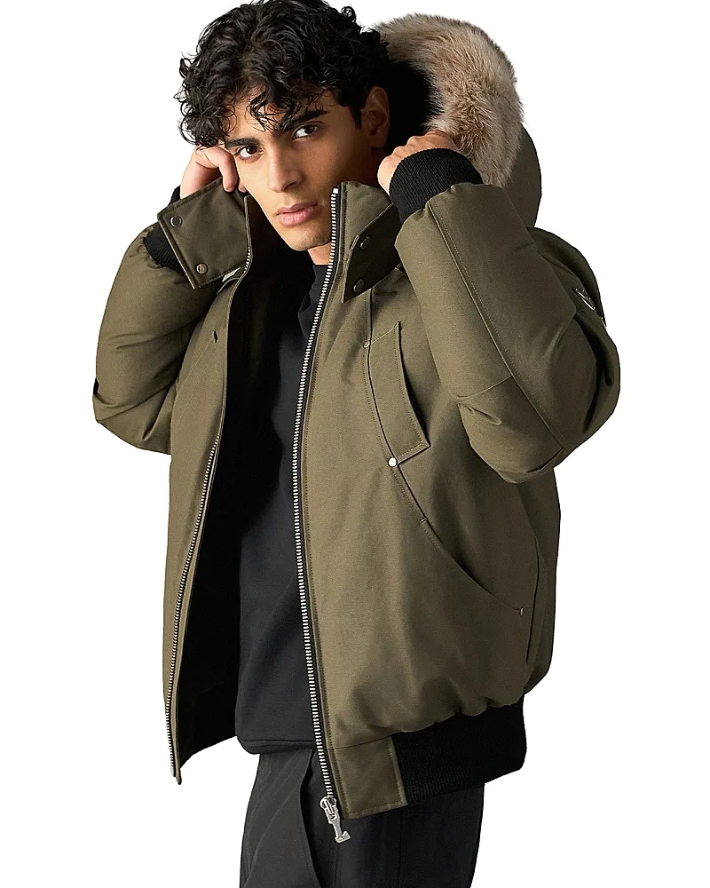 Original Ballistic Shearling Trimmed Down Bomber Jacket by Moose Knuckles